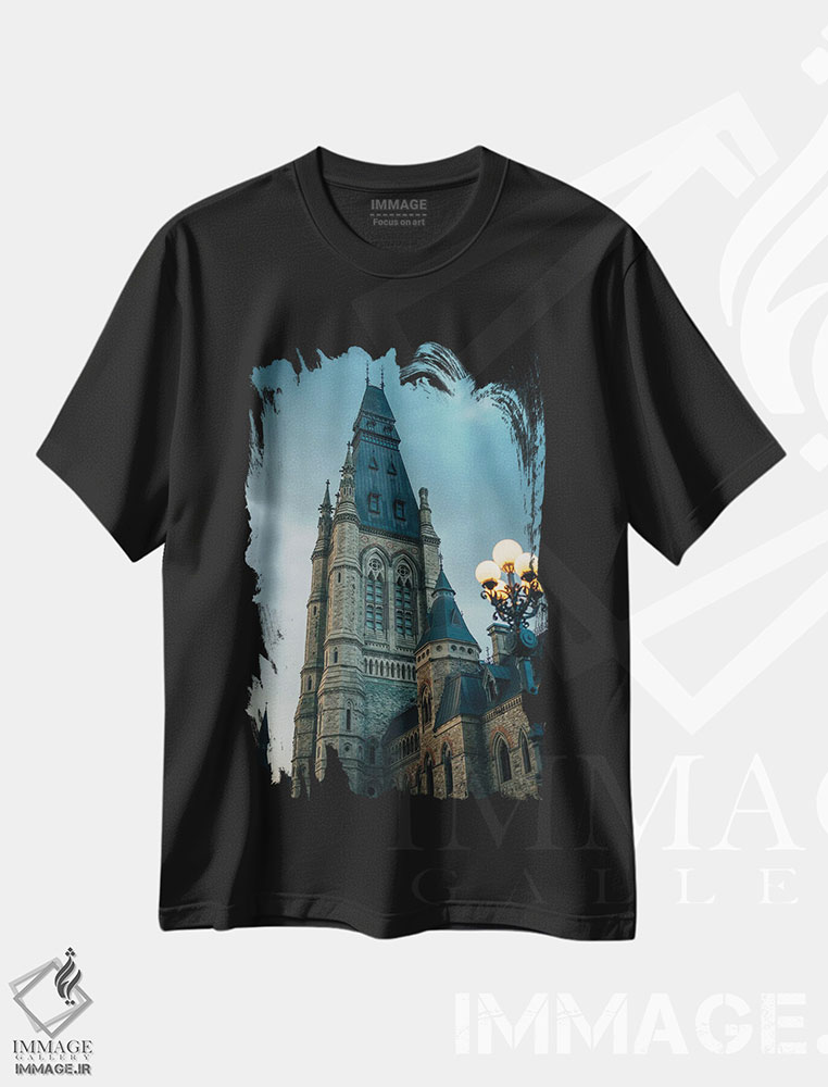 تیشرت طرح دار Ottawa,بخش مرکزی، اتاوا، مدیوم اثر جان بیلوس | immage.ir