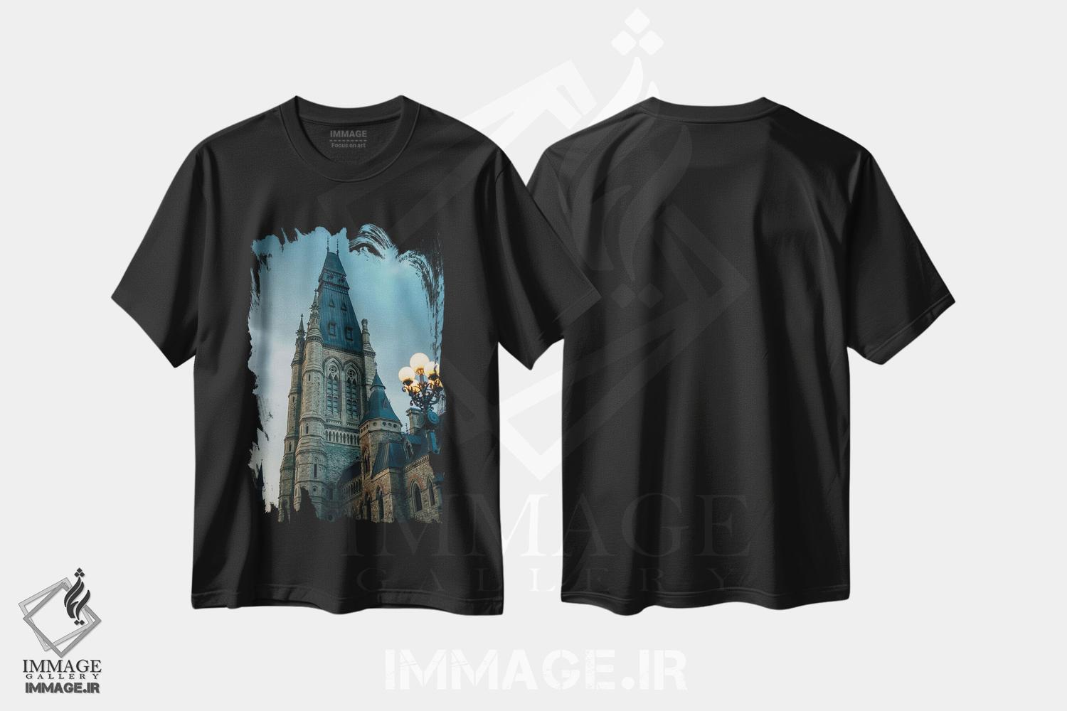 تیشرت طرح دار Ottawa,بخش مرکزی، اتاوا، مدیوم اثر جان بیلوس | immage.ir