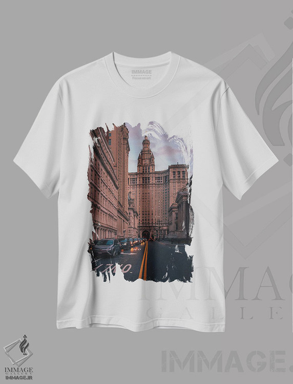 تیشرت طرح دار NYC I,ساختمان شهرداری، نیویورک I، مدیوم اثر جان بیلوس | immage.ir