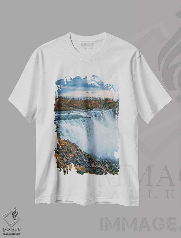تیشرت طرح دار آبشار آمریکایی، مدیوم اثر جان بیلوس | immage.ir