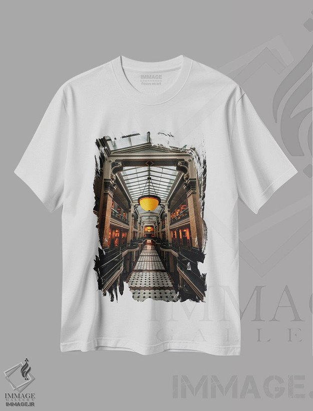تیشرت طرح دار راهرو I، دکوراسیون جایگزین اثر جان بیلوس | فروشگاه ایماژ