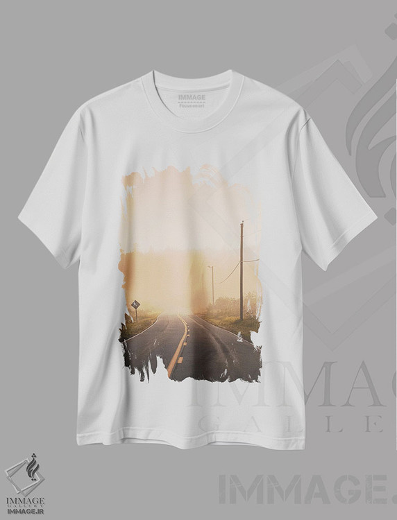 تیشرت طرح دار لوبک مه آلود، مدیوم اثر جان بیلوس | فروشگاه ایماژ