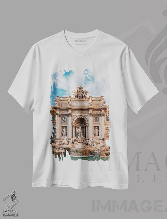 تیشرت طرح دار فواره تروی، مدیوم اثر جان بیلوس | فروشگاه ایماژ
