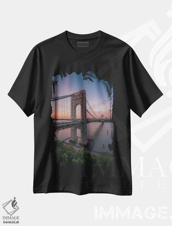 تیشرت طرح دار پل جورج واشنگتن، تزئینی اثر جان بیلوس | immage.ir