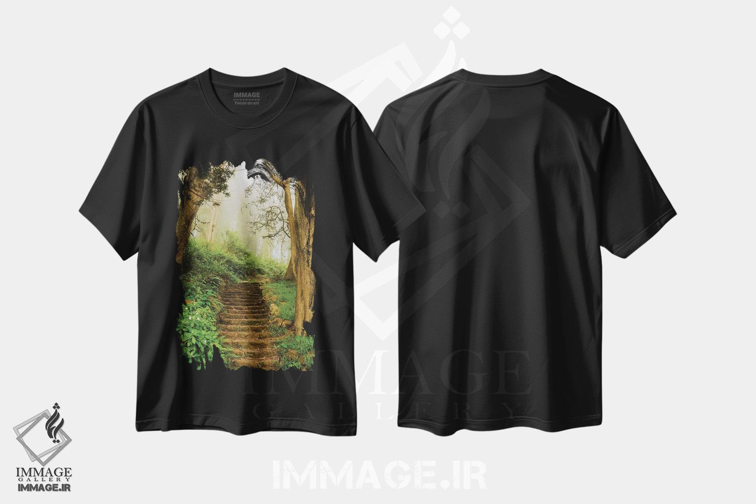 تیشرت طرح دار Mount Davidson,مسیر مه آلود، کوه دیویدسون، مدیوم اثر جان بیلوس | فروشگاه ایماژ