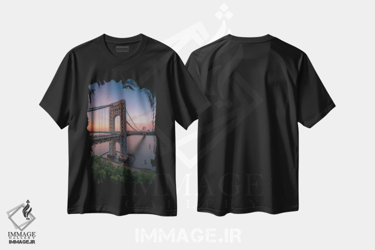 تیشرت طرح دار پل جورج واشنگتن، تزئینی اثر جان بیلوس | immage.ir