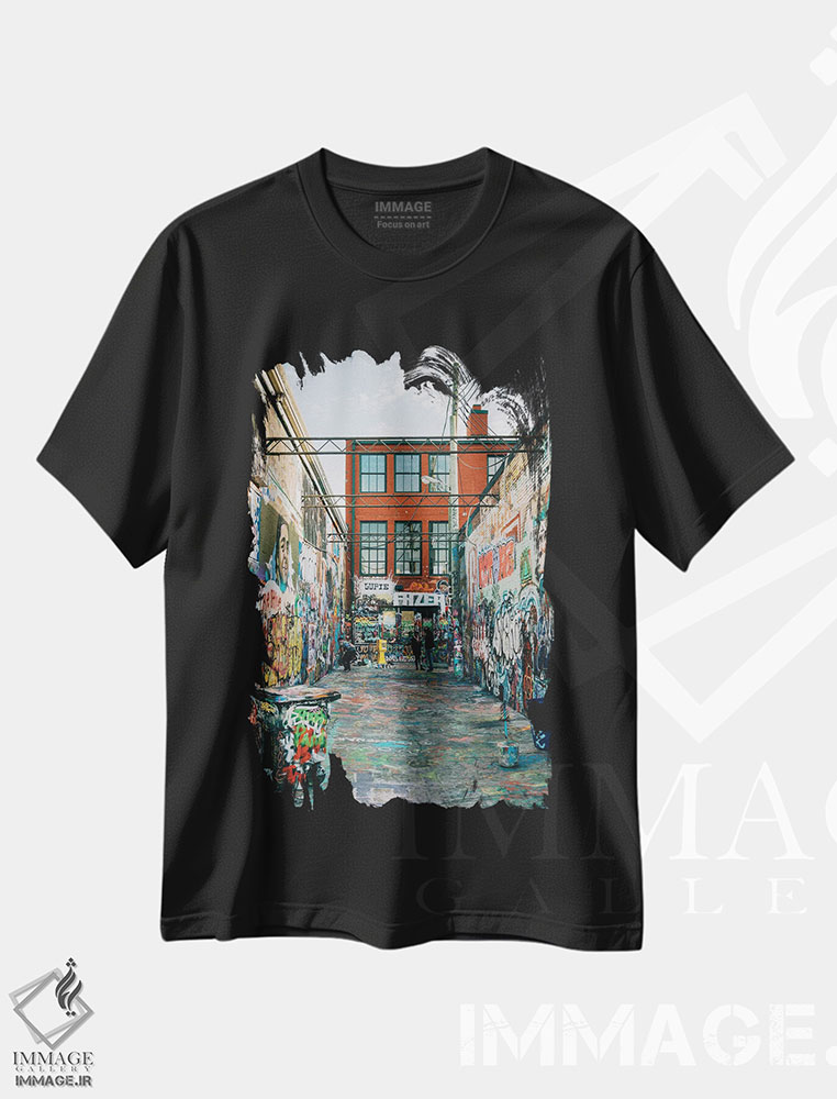 تیشرت طرح دار Baltimore,کوچه گرافیتی، بالتیمور، تزئینی اثر جان بیلوس | immage.ir