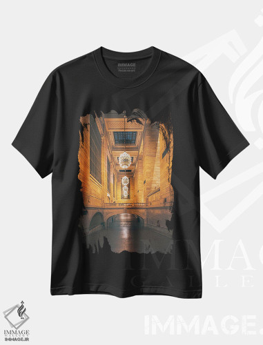 تیشرت طرح دار راهروی گرند سنترال، مدیوم اثر جان بیلوس | فروشگاه ایماژ