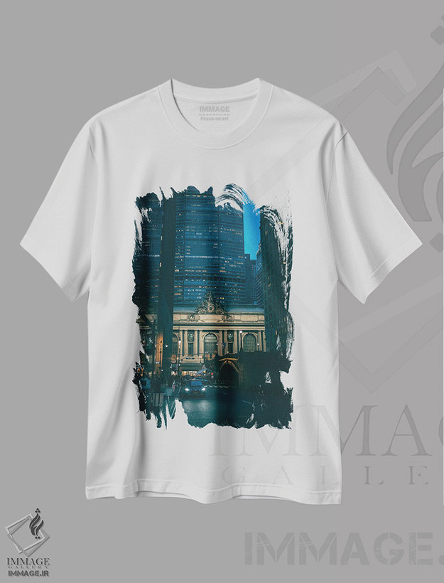 تیشرت طرح دار ترمینال گرند سنترال II، تزئینی اثر جان بیلوس | فروشگاه ایماژ