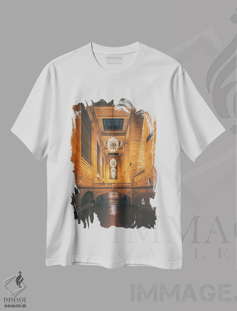 تیشرت طرح دار راهروی گرند سنترال، مدیوم اثر جان بیلوس | immage.ir