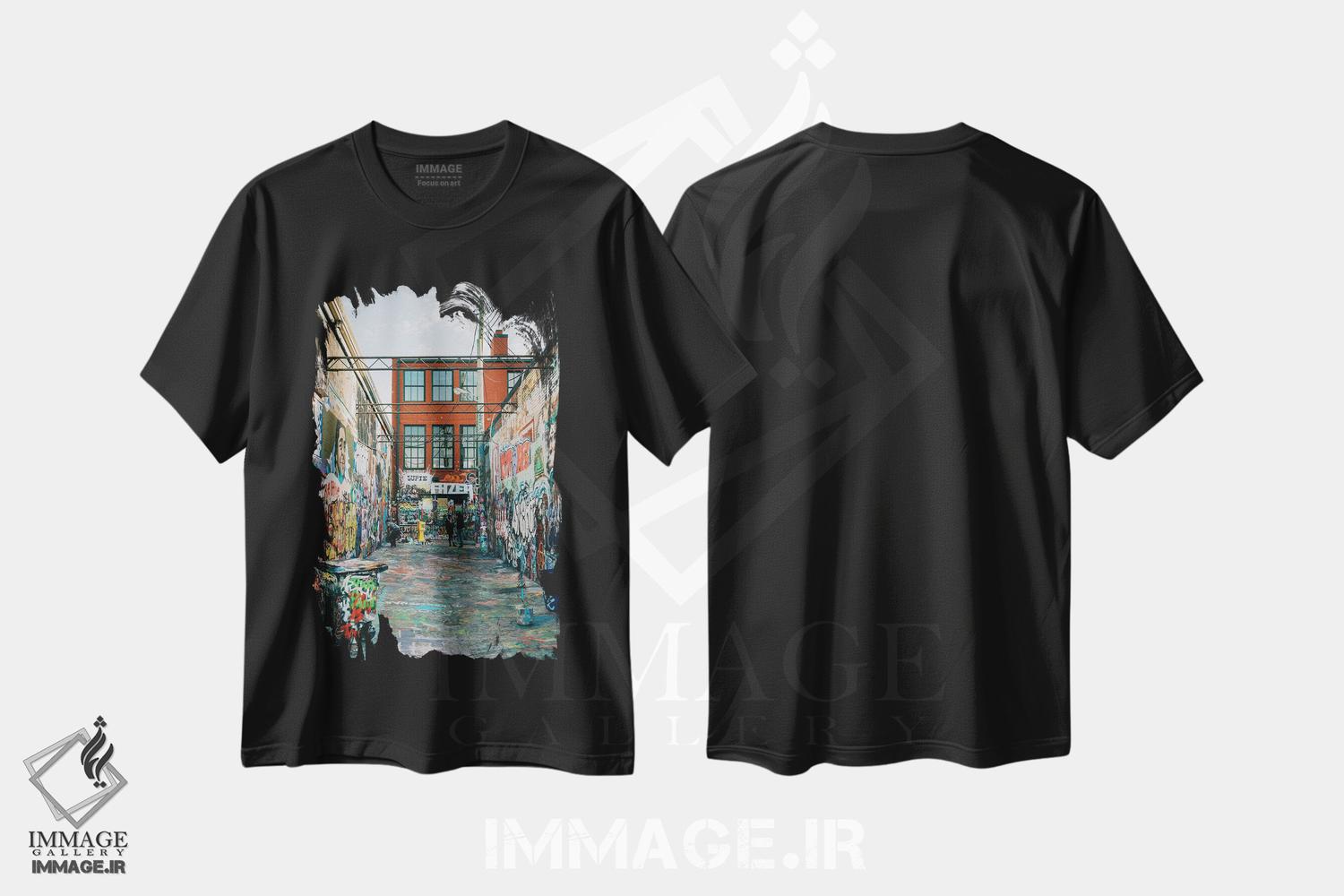 تیشرت طرح دار Baltimore,کوچه گرافیتی، بالتیمور، تزئینی اثر جان بیلوس | immage.ir