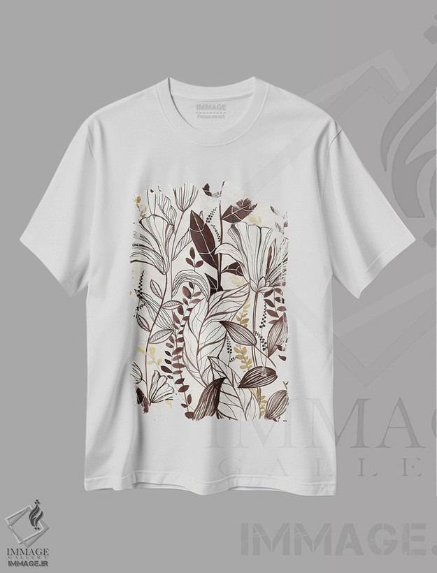 تیشرت طرح دار رقص شکوفه ها I، دکور معاصر اثر الکس بلک | فروشگاه ایماژ