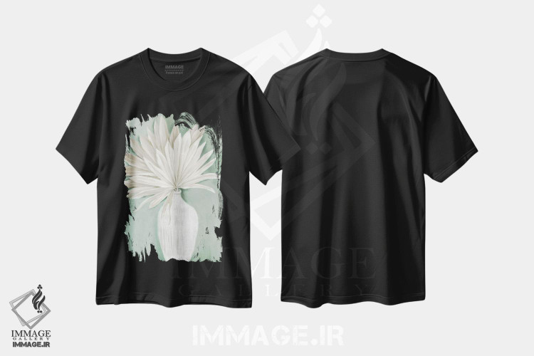 تیشرت طرح دار نخل های خشک بوهوی شنی II، دکور معاصر اثر الکس بلک | فروشگاه ایماژ