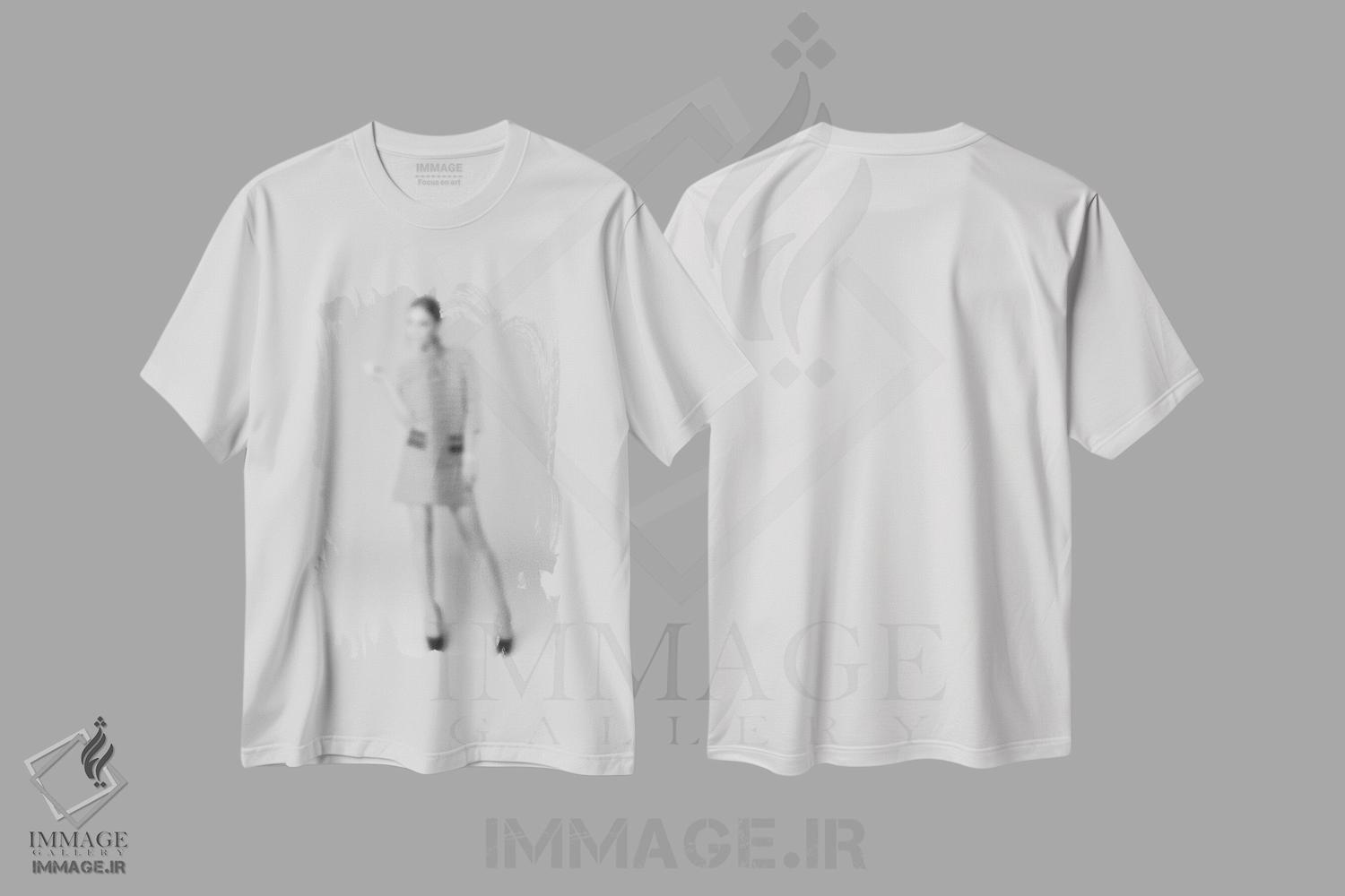 تیشرت طرح دار اُفلیا محو، عکاسی سیاه و سفید اثر فایو بای فایو کالکتیو | immage.ir