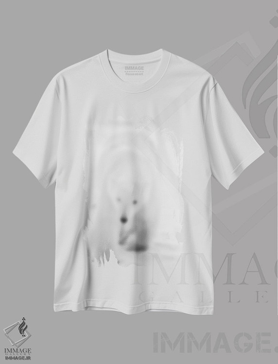 تیشرت طرح دار سفید محو، عکاسی سیاه و سفید اثر فایو بای فایو کالکتیو | فروشگاه ایماژ