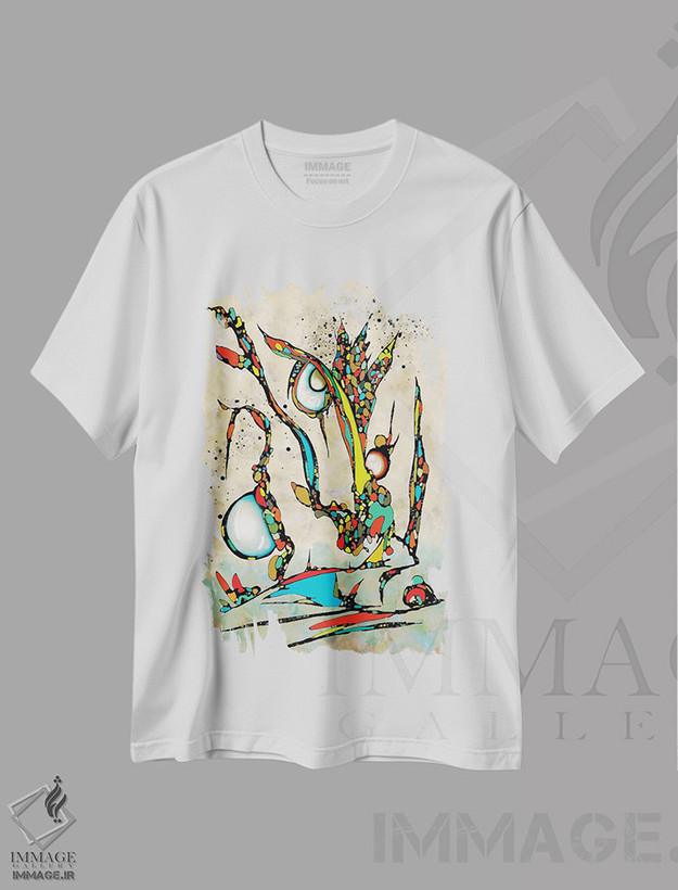 تیشرت طرح دار ذهن باز، آبستره اثر جی.بلو استودیو | فروشگاه ایماژ