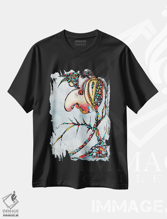 تیشرت طرح دار ملکه فراموش شدگان، آبستره اثر جی.بلو استودیو | فروشگاه ایماژ