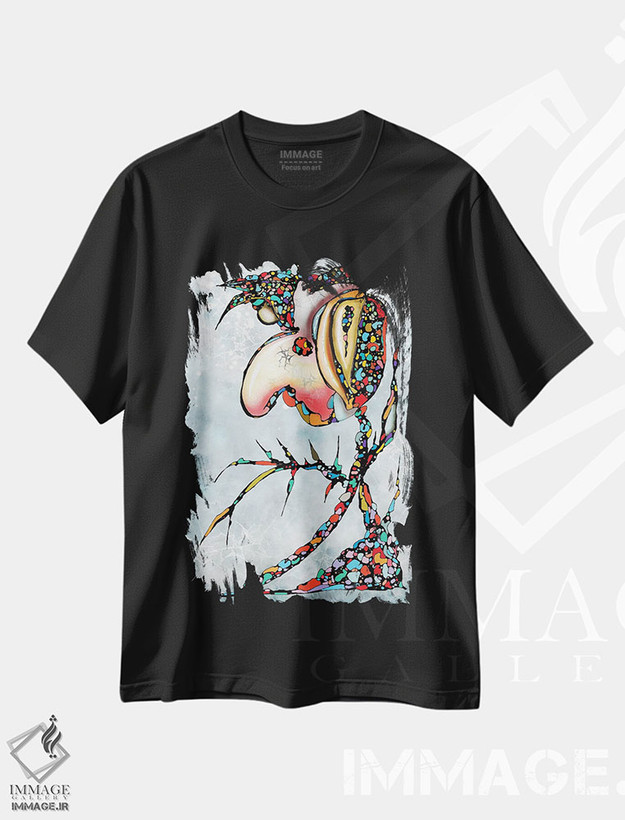 تیشرت طرح دار ملکه فراموش شدگان، آبستره اثر جی.بلو استودیو | فروشگاه ایماژ