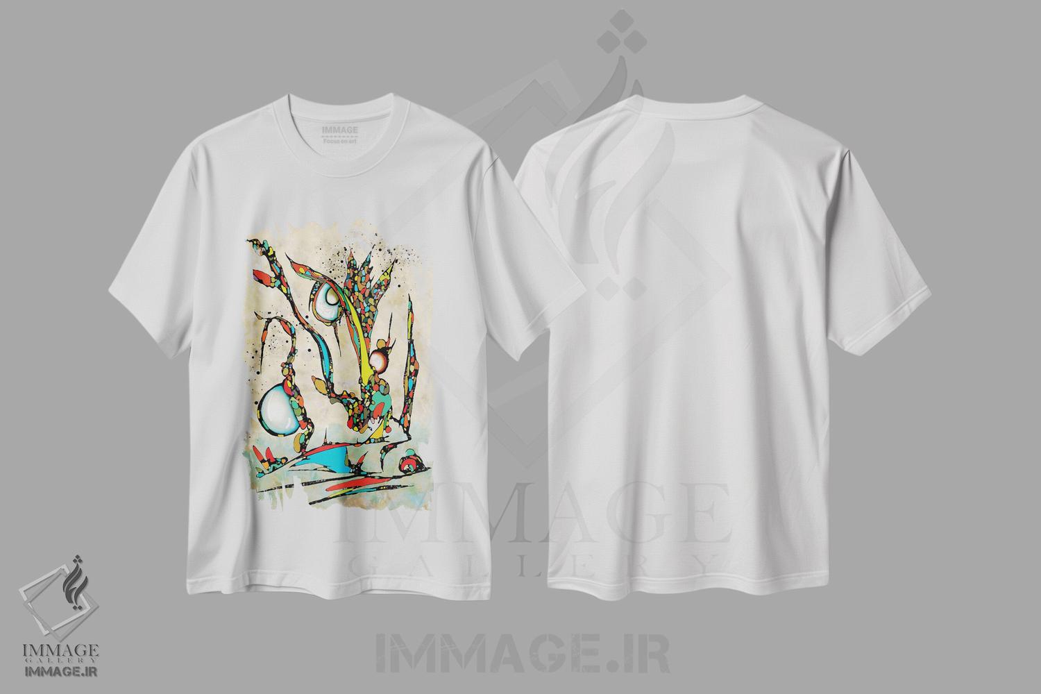 تیشرت طرح دار ذهن باز، آبستره اثر جی.بلو استودیو | فروشگاه ایماژ