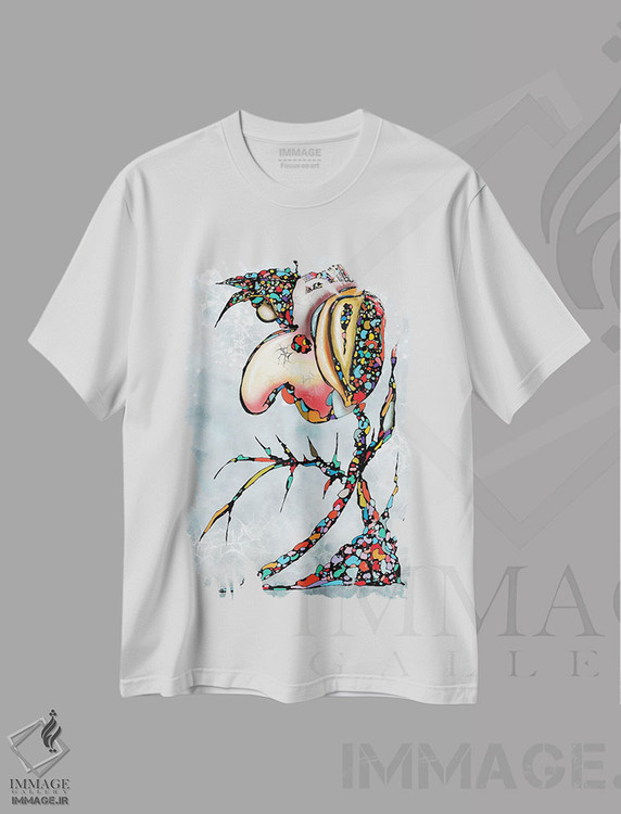تیشرت طرح دار ملکه فراموش شدگان، آبستره اثر جی.بلو استودیو | immage.ir