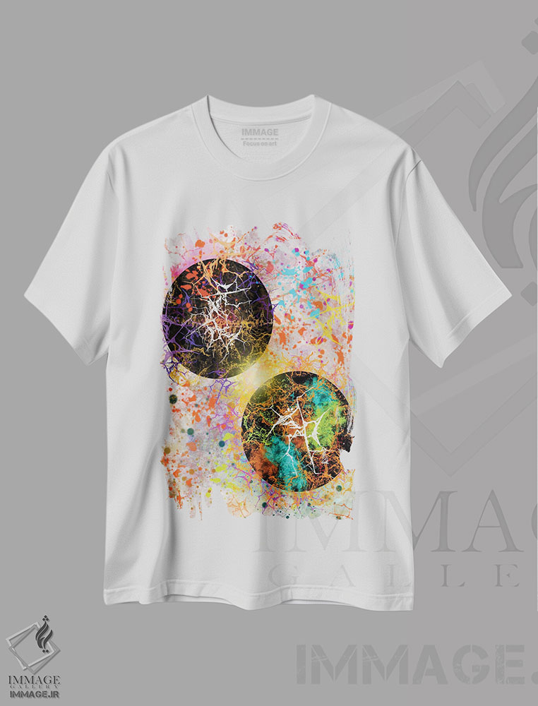 تیشرت طرح دار سیناپس، آبستره اثر جی.بلو استودیو | فروشگاه ایماژ