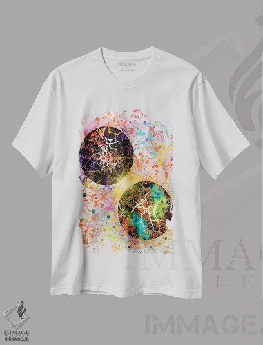 تیشرت طرح دار سیناپس، آبستره اثر جی.بلو استودیو | فروشگاه ایماژ