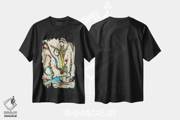 تیشرت طرح دار ذهن باز، آبستره اثر جی.بلو استودیو | immage.ir