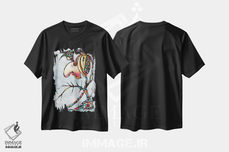 تیشرت طرح دار ملکه فراموش شدگان، آبستره اثر جی.بلو استودیو | فروشگاه ایماژ