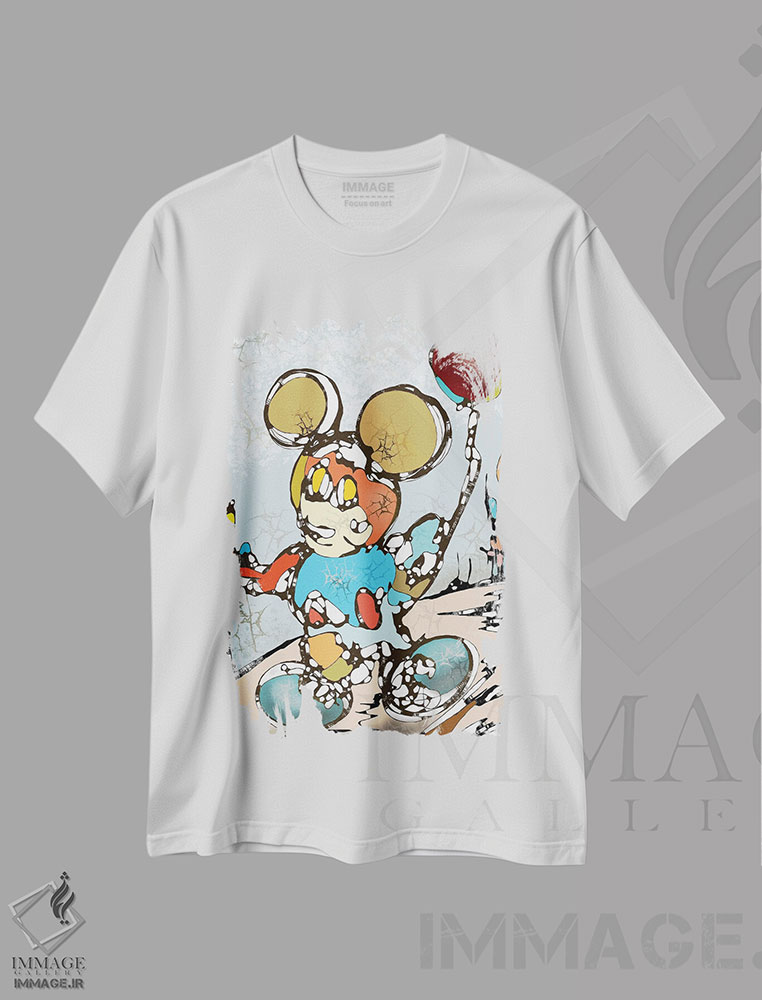 تیشرت طرح دار قدم زدن در نمایشگاه، آبستره اثر جی.بلو استودیو | فروشگاه ایماژ