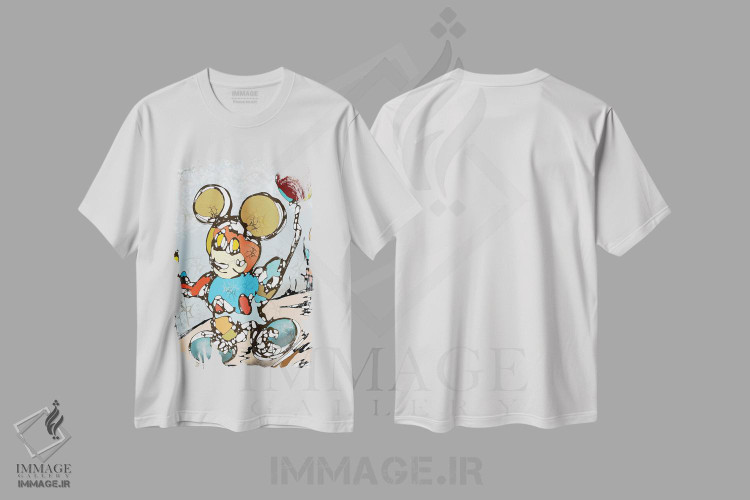 تیشرت طرح دار قدم زدن در نمایشگاه، آبستره اثر جی.بلو استودیو | فروشگاه ایماژ