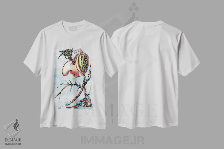تیشرت طرح دار ملکه فراموش شدگان، آبستره اثر جی.بلو استودیو | immage.ir