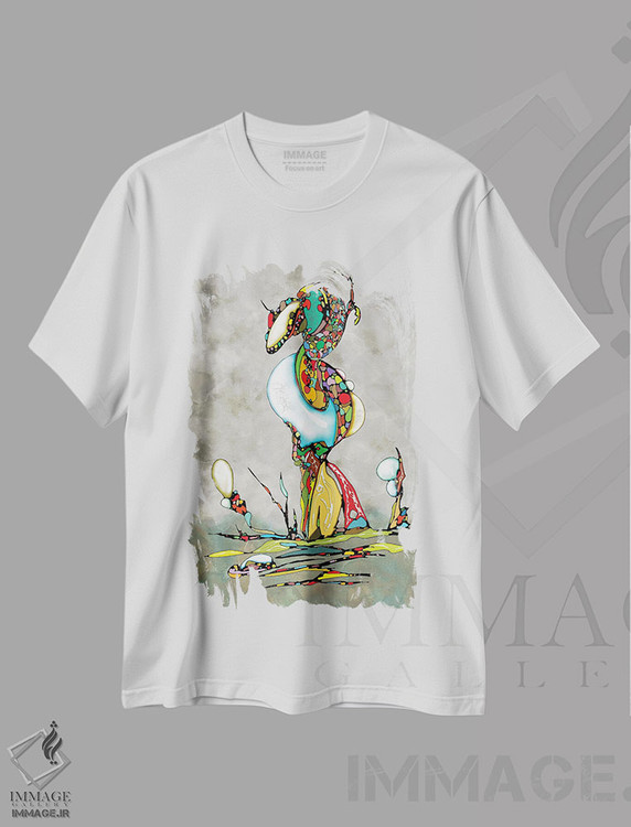 تیشرت طرح دار تولد نور، آبستره اثر جی.بلو استودیو | immage.ir