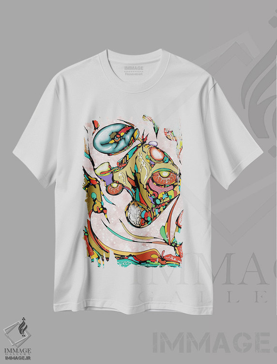 تیشرت طرح دار چهرهٔ هزاران، آبستره اثر جی.بلو استودیو | فروشگاه ایماژ