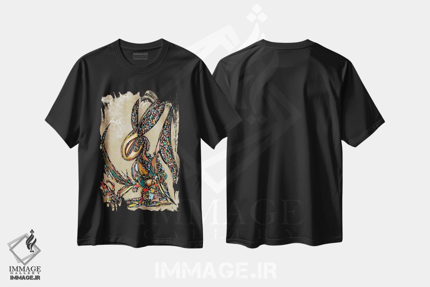 تیشرت طرح دار نگهبان، آبستره اثر جی.بلو استودیو | فروشگاه ایماژ