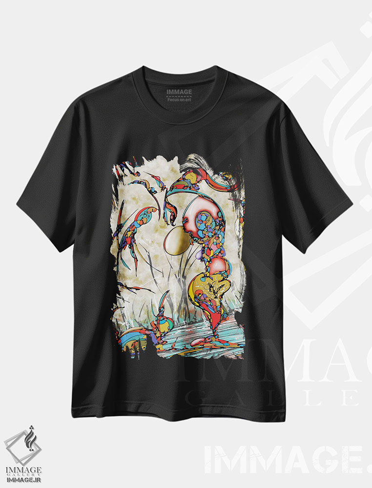 تیشرت طرح دار جنگل، آبستره اثر جی.بلو استودیو | immage.ir
