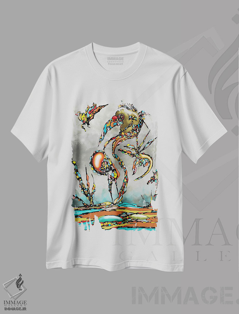تیشرت طرح دار چیزهای جهان، آبستره اثر جی.بلو استودیو | فروشگاه ایماژ