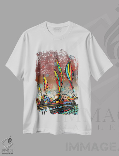 تیشرت طرح دار دنیای عجیب، هنر دیجیتال اثر جی.بلو استودیو | فروشگاه ایماژ