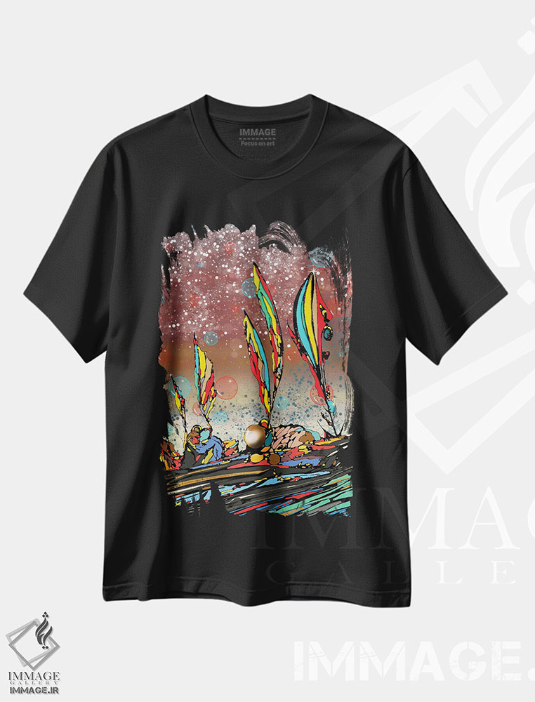 تیشرت طرح دار دنیای عجیب، هنر دیجیتال اثر جی.بلو استودیو | immage.ir