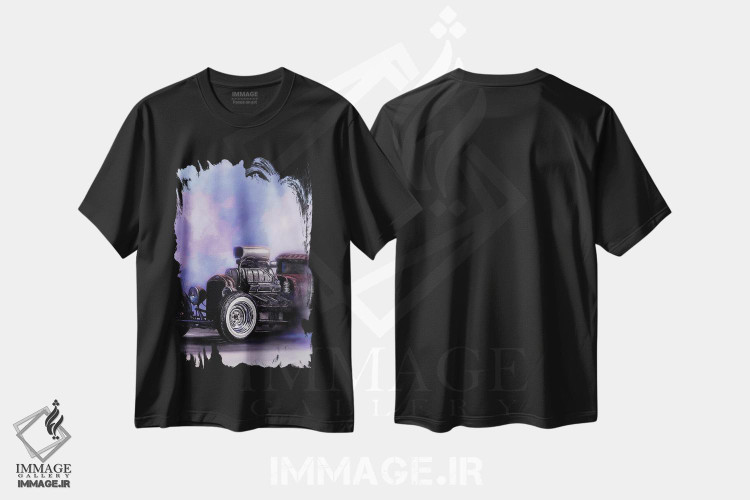 تیشرت طرح دار جادهٔ موش دریفت IV، تزئینی اثر جی.بلو استودیو | فروشگاه ایماژ