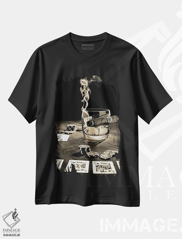 تیشرت طرح دار پس از ساعت ها XIII، هنر فاخر معاصر اثر جی.بلو استودیو | immage.ir