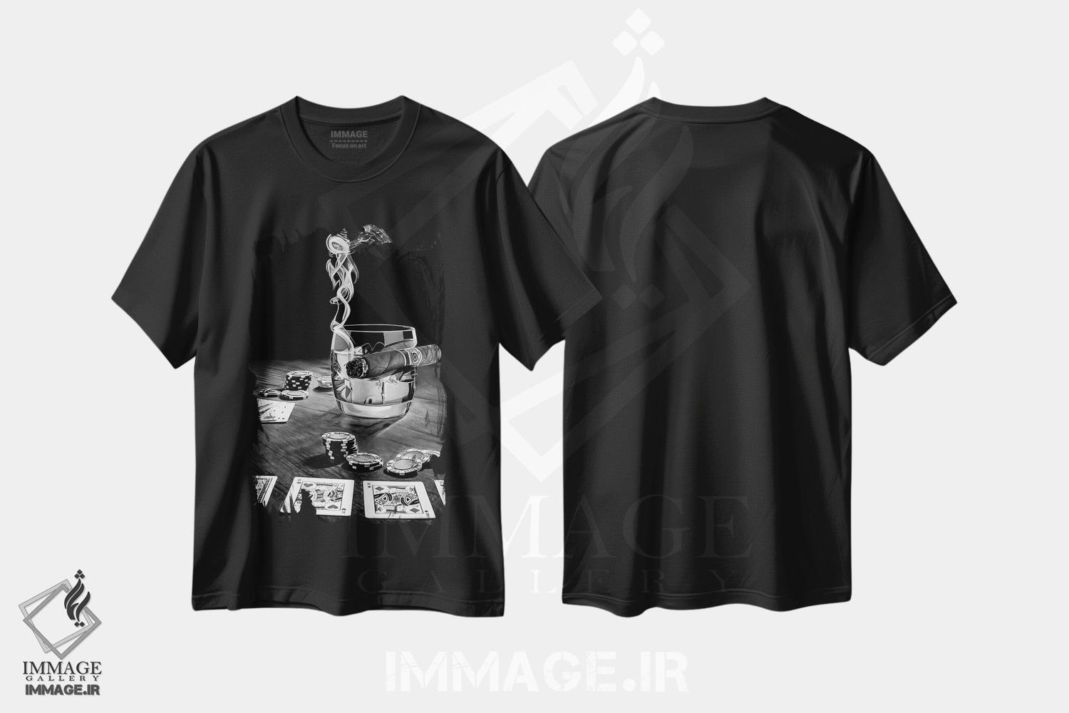 تیشرت طرح دار پس از ساعت ها XI، هنر فاخر معاصر اثر جی.بلو استودیو | فروشگاه ایماژ