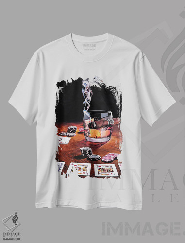 تیشرت طرح دار پس از ساعت ها XI، هنر فاخر معاصر اثر جی.بلو استودیو | فروشگاه ایماژ