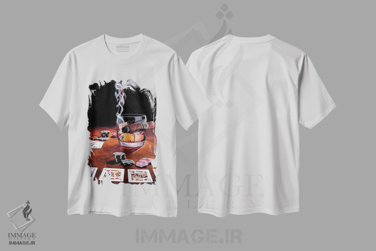 تیشرت طرح دار پس از ساعت ها XI، هنر فاخر معاصر اثر جی.بلو استودیو | فروشگاه ایماژ