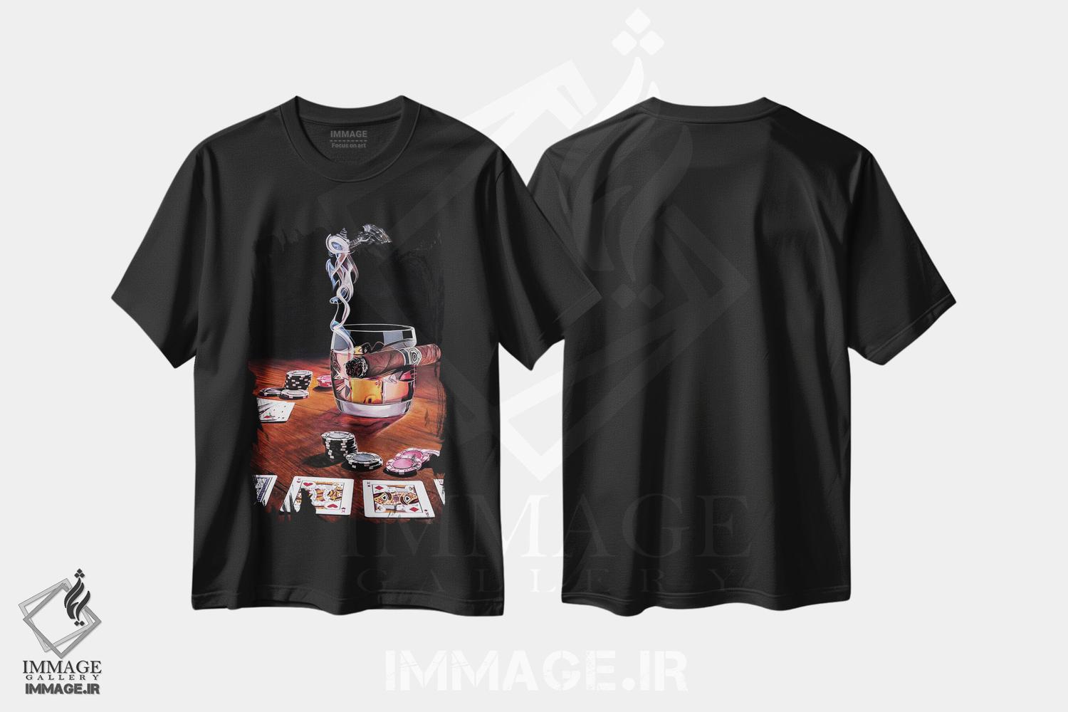 تیشرت طرح دار پس از ساعت ها XI، هنر فاخر معاصر اثر جی.بلو استودیو | immage.ir