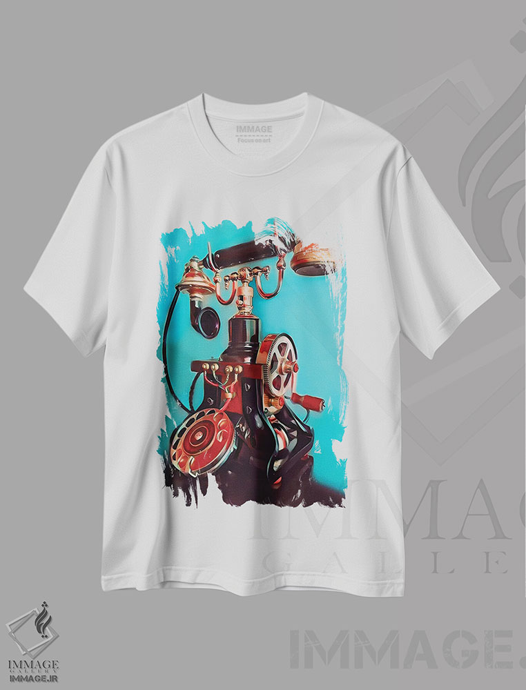 تیشرت طرح دار تماسی از گذشته، هنر فاخر معاصر اثر جی.بلو استودیو | فروشگاه ایماژ