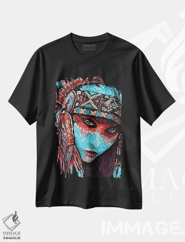 تیشرت طرح دار بومی، تزئینی اثر جی.بلو استودیو | فروشگاه ایماژ