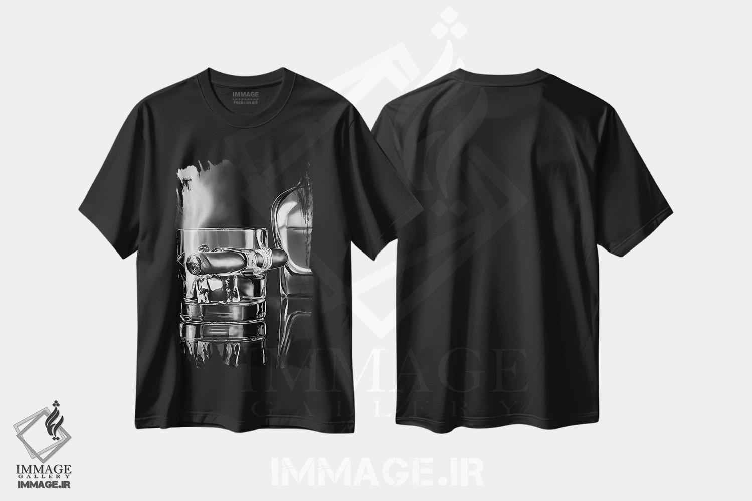 تیشرت طرح دار یک روز دیگر، هنر تزئینی سیاه و سفید اثر جی.بلو استودیو | immage.ir