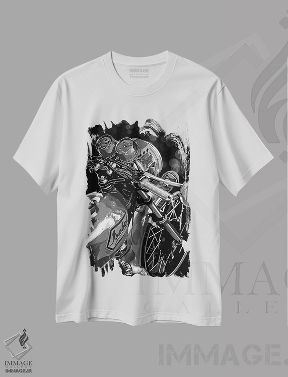 تیشرت طرح دار یاد آخرین سواری، هنر فاخر معاصر اثر جی.بلو استودیو | فروشگاه ایماژ