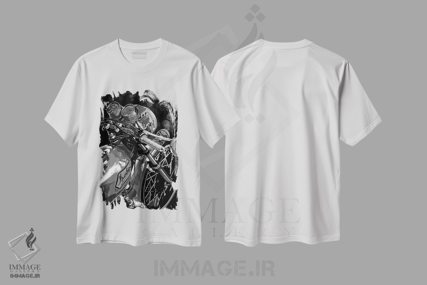 تیشرت طرح دار یاد آخرین سواری، هنر فاخر معاصر اثر جی.بلو استودیو | فروشگاه ایماژ