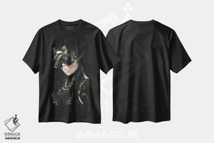 تیشرت طرح دار دختر استیم پانک I، دکوراسیون جایگزین اثر جی.بلو استودیو | فروشگاه ایماژ